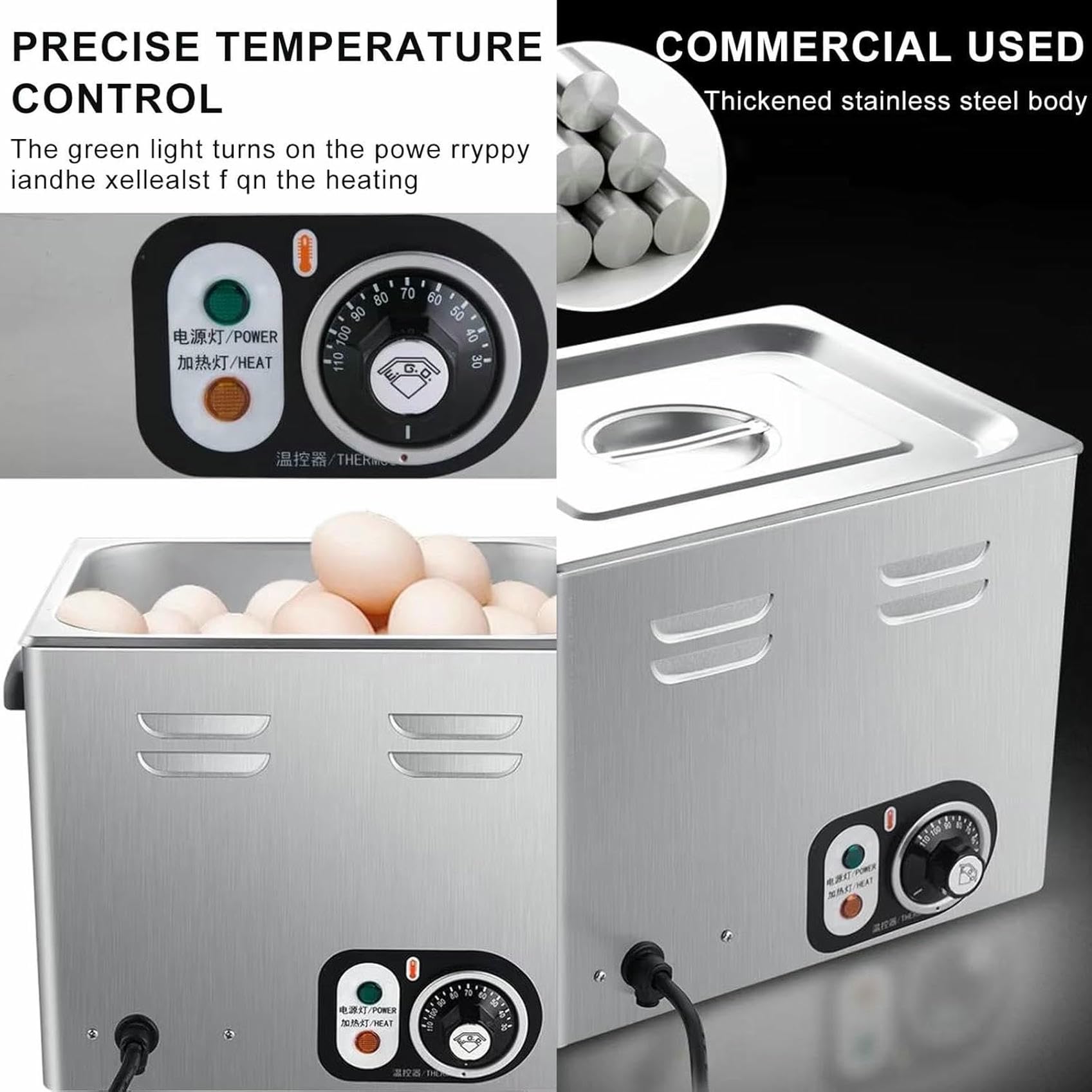 たまご 2600W 業務用卵ボイラー ステンレス製温泉卵ボイラー 卵60個収納 30